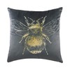 Evans Lichfield Gold Bee Cushion Cover, Black, 43 x 43cm
