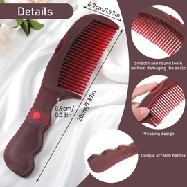 Nogeqi 2 Stück Schuppenkamm, Hohlzahn Kopfhaut Kamm Reinigung, Schuppen Kamm Talg Mit Knopf, Dandruff Comb, Scalp Detox Comb Für Damen Und Herren, Reduziert Juckreiz Für Alle Haartypen