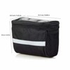 HOMEFISH Bicycle Front Handlebar Storage Bag – Black Size M,