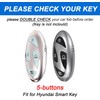 5 Buttons Compatible with Hyundai Key Fob Cover Accessories, Fits
