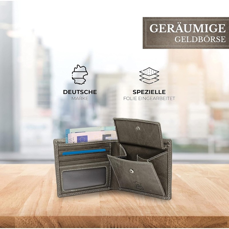 Slim genuine leather wallet especially comfortable simple and extra sturdy