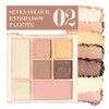 Seven Color Matte Shimmer Eyeshadow, 7 Brown Black Brown &
