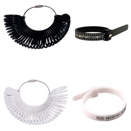 4 PCS Ring Sizer Finger Sizing Measuring Tool Finger Size Sizing Belt Measurement Tools Finger Size Measuring Belt Wedding Ring Diameter Women Men Kit Tools for Measuring Rings Ring Sizer UK Women