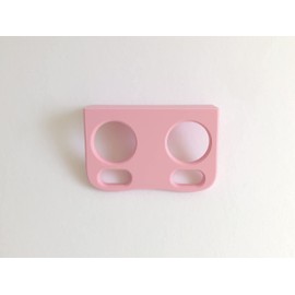 dddpp.lab Multi-Purpose Lens Case Holder for Clear Care Solutions - Glasses Compartment Included (2 Person, Pink)