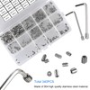 HanTof 340Pcs M2.5, M3, M4, M5, M6, M8 Metric Hex