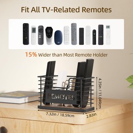 GIGIFTREE Remote Control Holder, 5-Slot TV Remote Holder Wall Mount