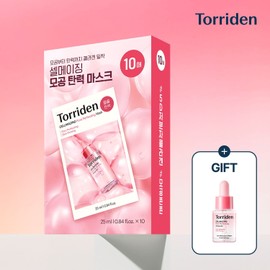 토리든 셀메이징 저분자 콜라겐 모공 탄력 마스크 10매+(모공 앰플 10ML 증정) Torriden Cell-Mesizing Low-Molecular Collagen Pore Elasticity Mask 10 Sheets + (Free Pore Ampoule 10ML)