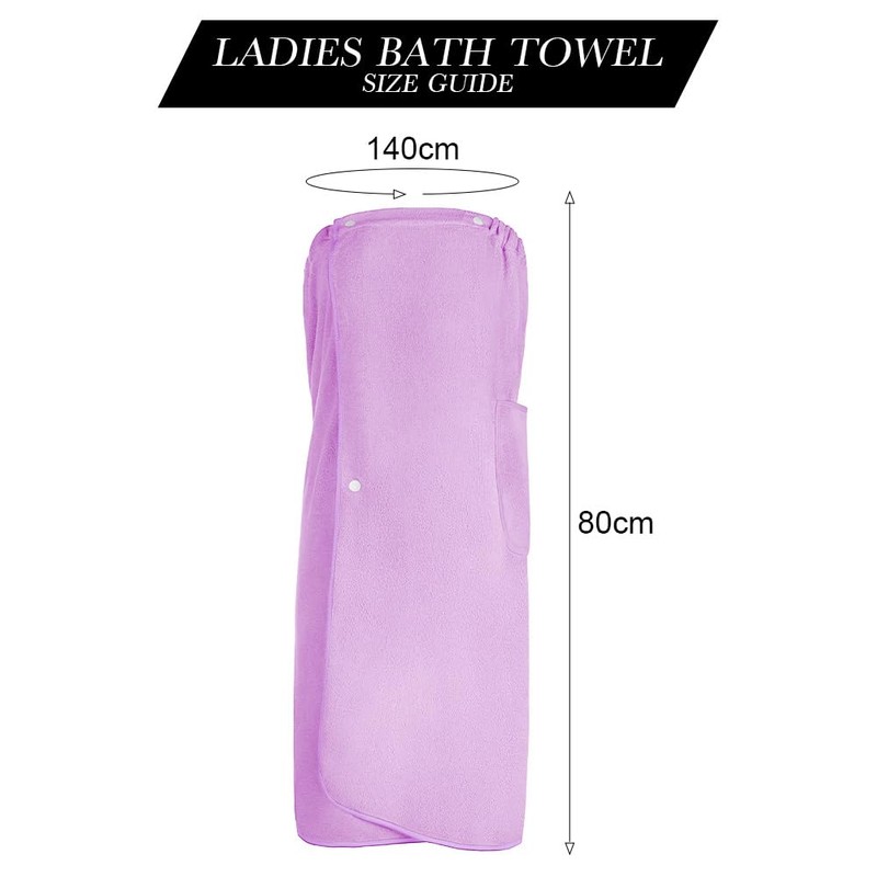 Aomig Towel Wrap Robe for Women, Quick Dry Microfibre Womens