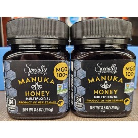 Specially Selected NON-GMO MGO 100+ Manuka Honey Multifloral 8.8oz (2 Jars)