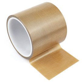 HZCOYIM Teflon Glass Cloth Tape, (3-inch x 33 Feet x 0.18mm) High Temperature PTFE Coated Fiberglass Adhesive Tape for Vacuum Sealer Machine, Hand Impulse Sealers Insulation (3inches x 33feet)