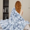 Touchat Luxury 1000GSM Faux Rabbit Fur Throw Blanket, Super Heavy