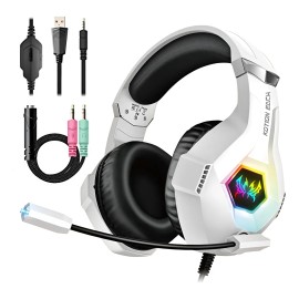 Audífonos Gamer Alámbricos Diadema Rgd Led Con Juegos Mic