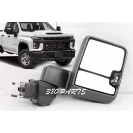 Aftermarket Products FOR CHEVY SILVERADO 2500 3500 2019-2024 BLACK PASSENGER TOWING MIRROR
