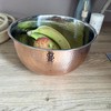 Large Hammered Copper-Style Bowl