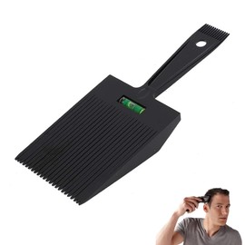 CONGGUAN Men's 2-in-1 Flat Top Guide Comb with Water Leveling for Barber Haircut & Styling