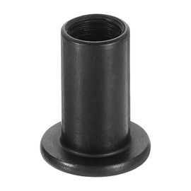 sourcing map M8 T-nuts, 20pcs Carbon Steel Hex Socket Head Insert Nut Screw Post Sleeve Nut for Furniture 18mm Height, Black