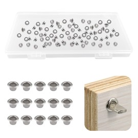 UFURMATE Shelf Pin Caps, 300PCS Nickel Plated Shelf Pin Sleeves with Hole Heavy Duty Shelf Pins Reinforcement Grommets for Bookshelf, Cabinet, Closet Shelves Bracket (5mm)