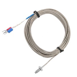 K Type Thermocouple Temperature Sensors M6 BSW Screw Thread Temperature Measuring Probe Thermocouple Cable 1-5M (4m)