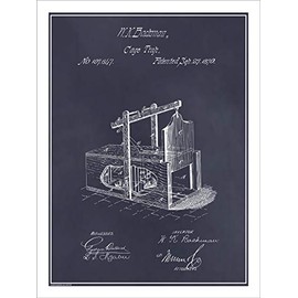 Studio 21 Graphix 1870 Bachman Mouse Trap Patent Print Art Poster UNFRAMED Blackboard 18" X 24"