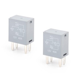 ENA 2 Pack 4-Pin 30AMP 12V DC SPST Multi-Purpose Fuse Box Relay Compatible with GM GMC Buick Chevry Vehicle A/C Compressor Fan Relay 13500114 8385 19116057 12088567 Universal Replacement Accessories