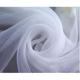 60" Wide (5ft Wide) White Sheer Chiffon Fabric - Perfect for Draping Panels and Masking for Weddings & Events (100 Yards)
