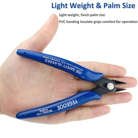 YEGOOD 170 Flush Wire Cutter, 5Inch Diagonal Cutting Pliers Side Cutter Nippers Wire Cutter for Electronic Wires, Jewelry Screws and DIY Tools