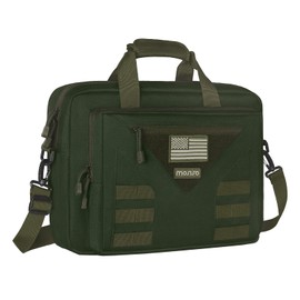 MOSISO Tactical Laptop Messenger Shoulder Bag, 15-16 inch Multifunctional Adjustable Large Notebook Carrying Sleeve Case Pockets, Army Green