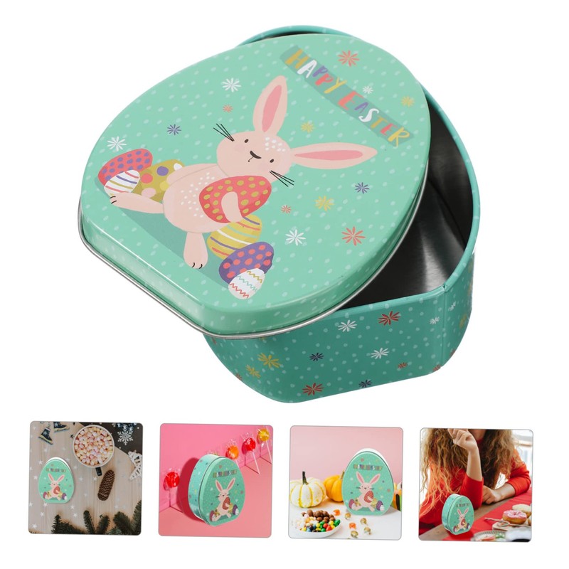 COHEALI Tinplate Packing Box Candy Container Easter Treat Boxes Party