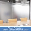 HIDBEA Frosted Window Privacy Film - Non Adhesive Static Cling