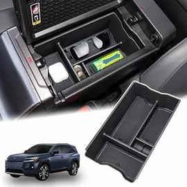 Neepiar Organizador de Bandeja de Consola Central Compatible con 2026 Toyota RAV4 Caja de Almacenamiento para Reposabrazos Insertar Bandeja de Almacenamiento Material ABS Accesorios Interiores