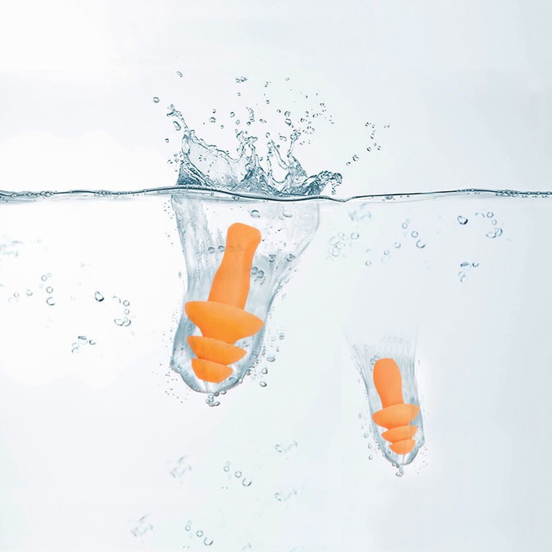 5 Pairs Corded Ear Plugs Reusable Silicone Earplugs with String