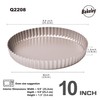 Bakeley 10-Inch Round Tart Pan with Loose Removable Bottom, Non-Stick