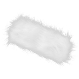 Healeved Imitated Fur Headband for Women Soft Warm White Headwrap Comfortable Fashionable Headdress for Cozy Accessory for Cold Weather Wear