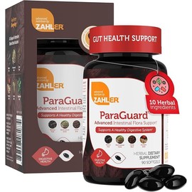 Zahler ParaGuard Gut Cleanse & Detox Softgels - Advanced Digestive Support with Wormwood Garlic Clove Pumpkin Seed - 90 Softgels - Made in USA - Certified Kosher - Healthcare Supplement - Natural