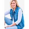 Woman Within Plus Size Stretch Denim Vest Jean Vest -