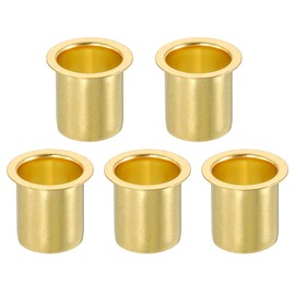 sourcing map 5Pcs Fit for 14mm(9/16") Tube ID Brass Compression Fitting, Insert Tube Support Compression Sleeve Fitting, Sleeve Ferrules for Water Oil Air Pipe