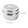 Ipetboom 8pcs Magnetic Stainless Steel Spice Tins with Transparent Lids