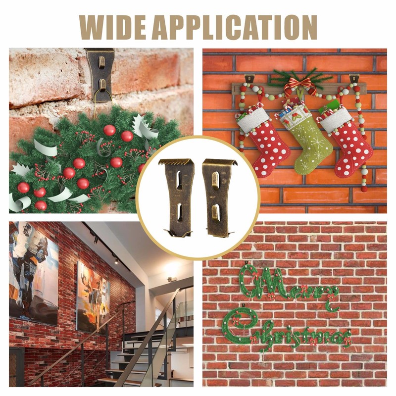 qieoyk Brick Clips - 8 Pcs Heavy Metal Wall Hangers