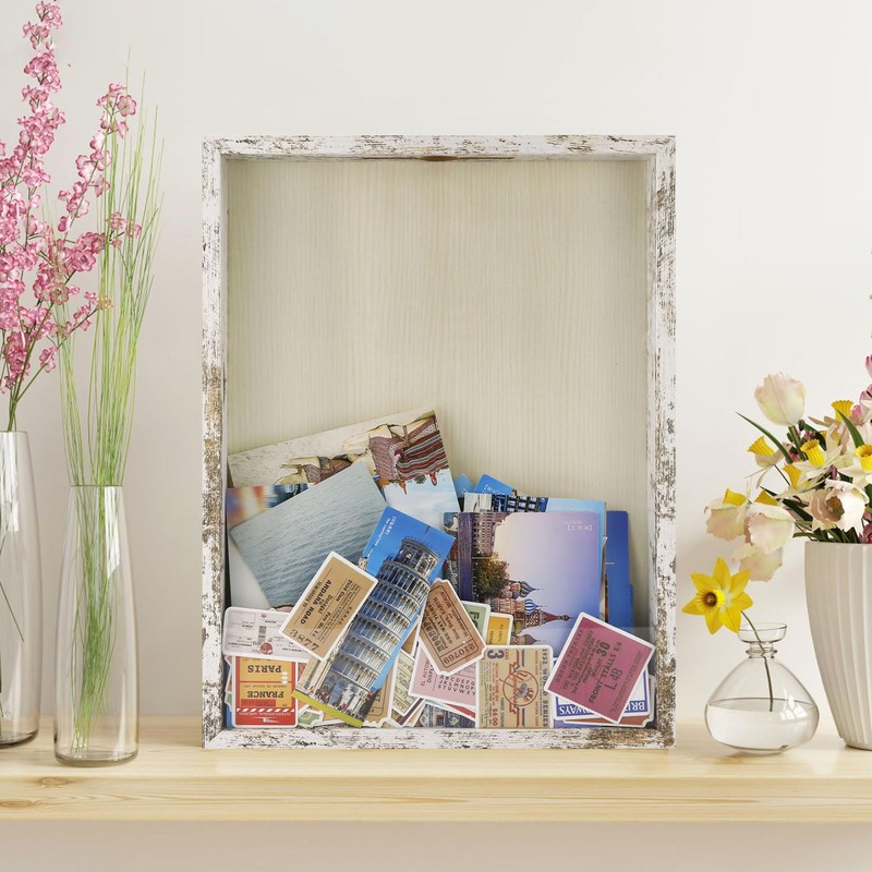 FramePro Shadow Box Seashell Collection White 12x16 Top Loading Display