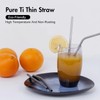 Daconovo Ti Straws Set Pajitas Reutilizables Livianas para Adultos Niños