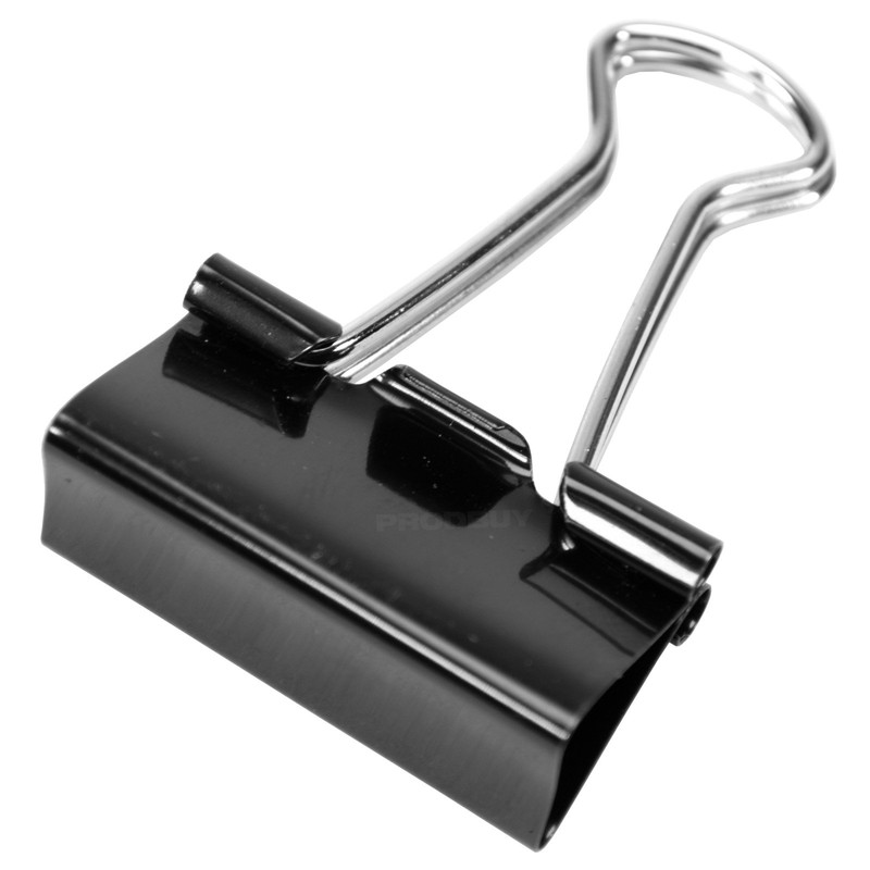[100 Pack] 32mm Black Foldback Clips Office Paper Binding Bulldog