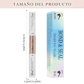 Juego de Pegamento para Pestañas Bond Y Seal,2 En 1 Pegamento para Pestañas De Racimo,Racimo Secado Rápido, Pegamento para Racimo Resistente Al Agua, Pegamento para Pestañas Y Sellado para Extensiones