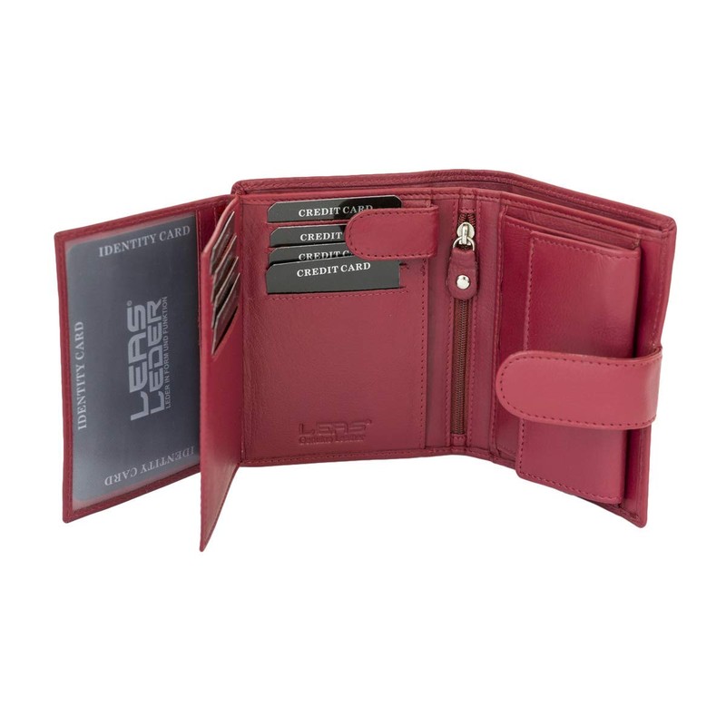 LEAS Ladies Wallet with Outside Lock and Big Coin Compartment