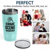Detective Teal Edition Viking Tumbler 20oz - Crime scene whisperer