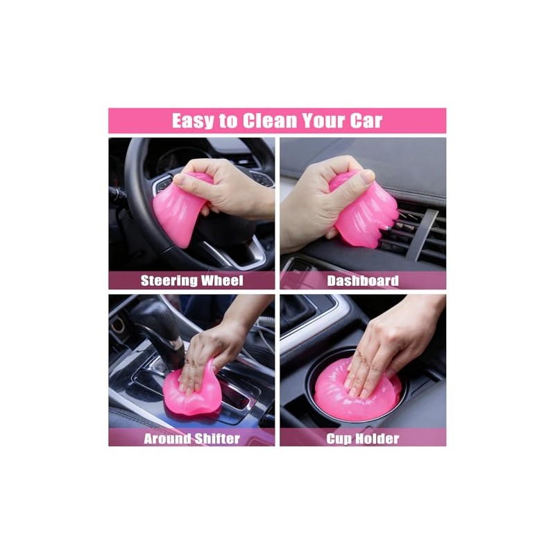 AUTODECO Windshield Cleaner Tool, 17Pcs Car Interior Detailing Kit, Detailing