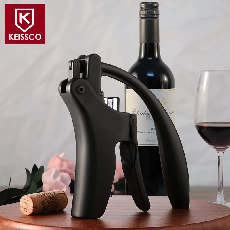 KEISSCO Compact Wine opener Vertical Lever Corkscrew Wine Bottle Opener