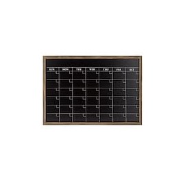 Wall Calendar, Chalkboard Style, 21.63" H x 30.75" W x 0.81" D, Black, White & Brown
