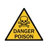 Danger Poison Warning Sign Stickers, 4 Inch, Skull and Crossbones