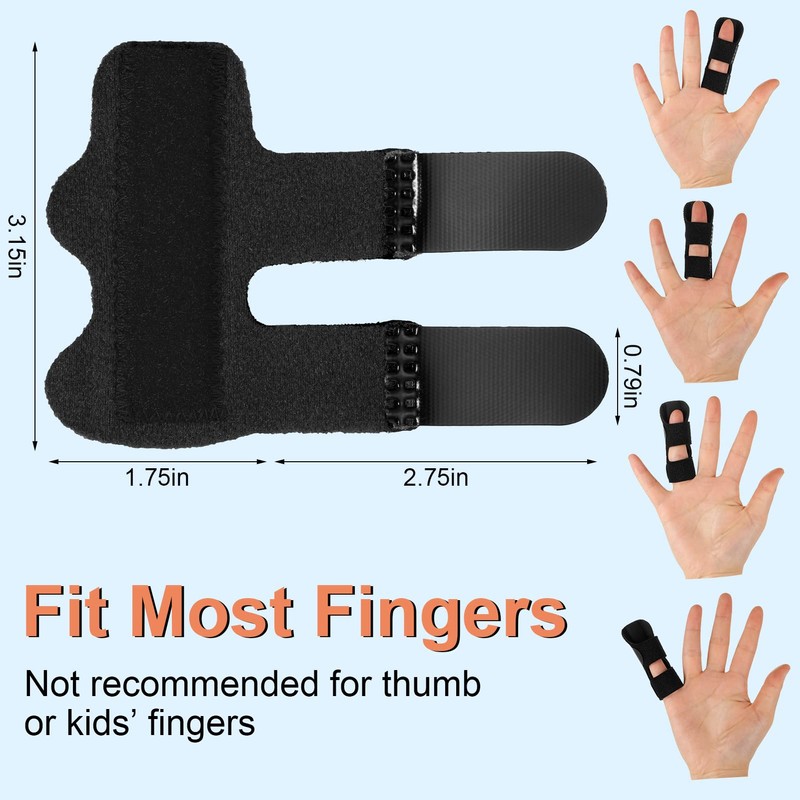 ALTcompluser Pack of 4 Finger Splints, Adjustable Finger Support, Finger