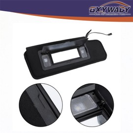 GXYWADY Sun Visor Compatible Replacement for Corvette C4 1984-1996 Replacement for 12459827 14081826 Left Driver and Right Passenger Side Sunshade with LED Lights & Vanity Mirror